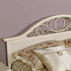 Кровать двойная с прямой ножной спинкой с КЭ